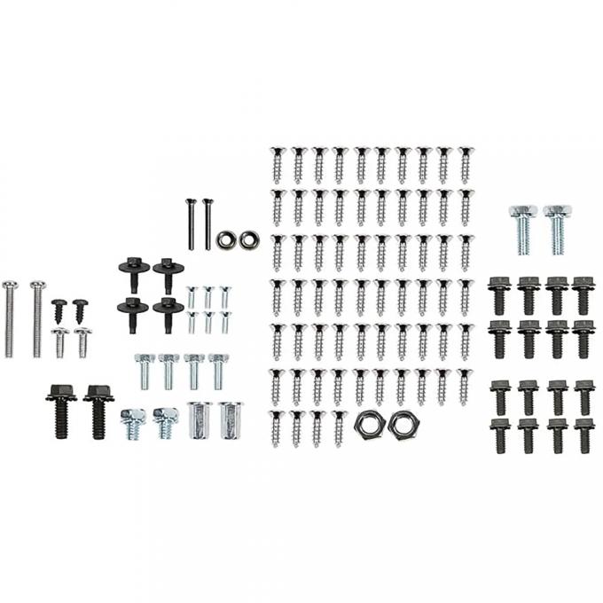 Mustang Fastback 114 Piece Folding Seat / Trap Door Fastener Kit, 1966