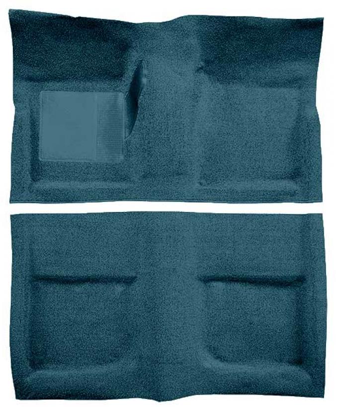 OER 1965-68 Mustang Coupe Passenger Area Loop Floor Carpet with Mass Backing - Aqua A4040B06