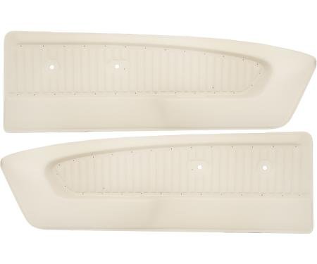 1965-66 Ford Mustang, Deluxe Pony Interior Door Panels, RH & LH, Pair, Parchment