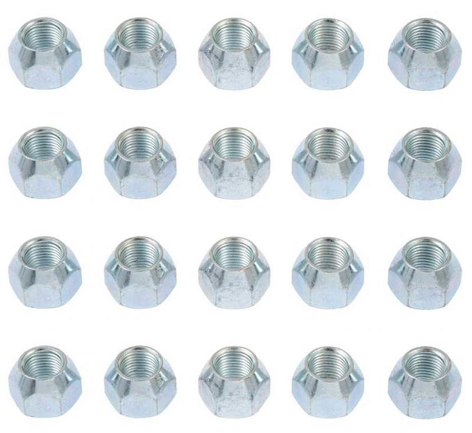 OER 1964-73 Mustang, Wheel Lug Nuts , Standard Open-End , 1/2" x 20 , 20 Piece Set 1012G
