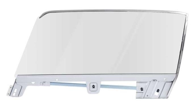 1967-68 Mustang Door Glass Assembly, Convertible, Clear Glass, Drivers Side
