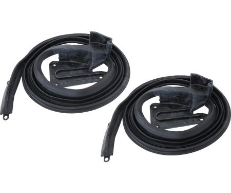 1971-73 Mustang, Cougar, Door Frame Weatherstrip Seals, Pair