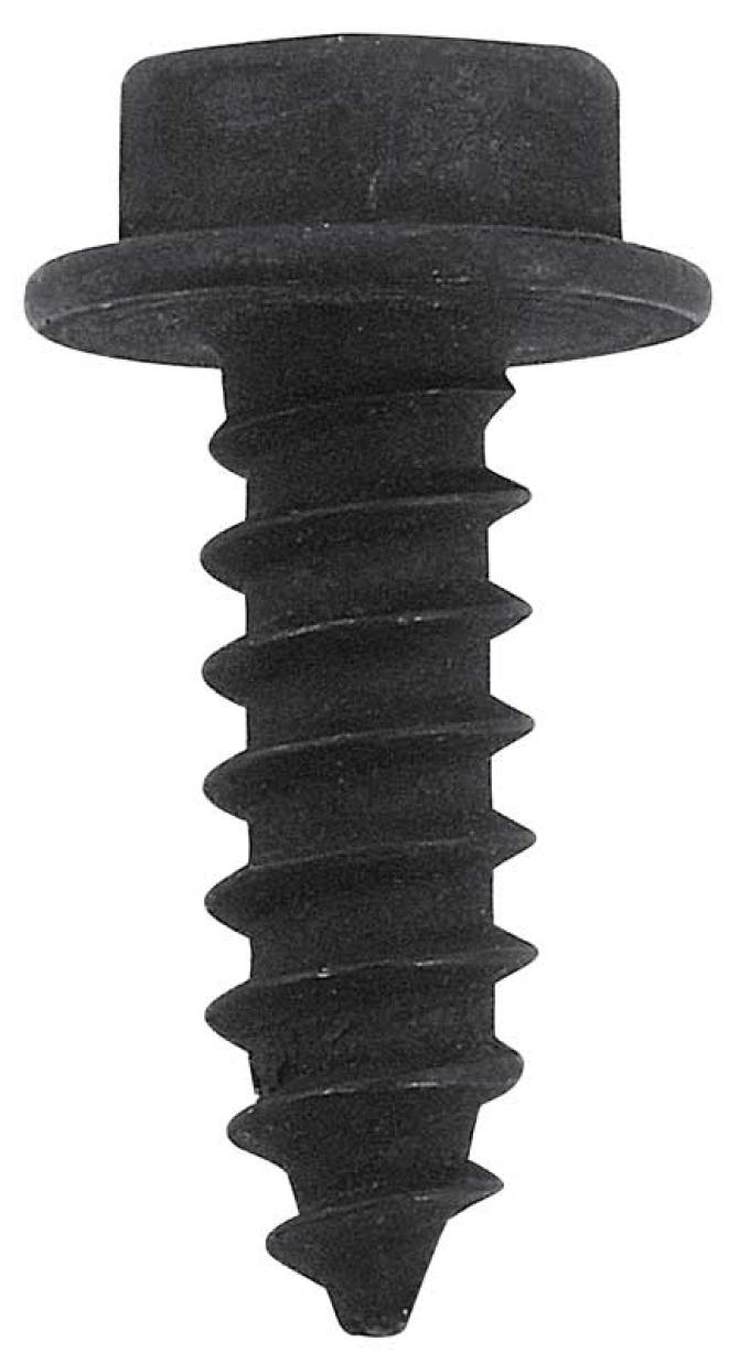Tapping Screw, Hex Washer Head, #8-18 x 1/2" Long, Black Oxide