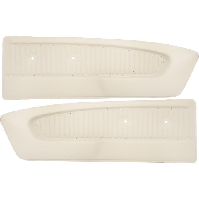 1965-66 Ford Mustang, Deluxe Pony Interior Door Panels, RH & LH, Pair, Parchment