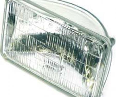 OER Headlamp Sealed Beam, 12 Volt, Low Beam, 4" x 6" (100mm x 165mm), Rectangular, Halogen H4656