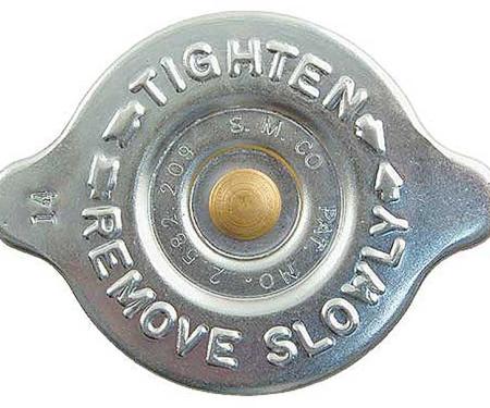 1957-66 Ford, 1960-69 Chrysler, Radiator Cap, with Stampings, Zinc Plated, Various Models