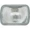 H4 Headlight Assembly, 5" x 7" (142mm x 200mm), Polymer Housing, Fluted Glass Lens
