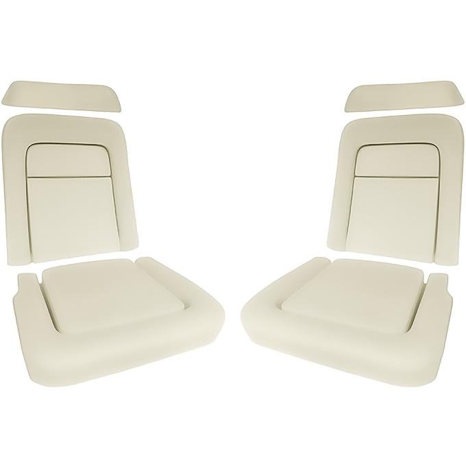 OER 1968-69 Mustang, Seat Foam Set, With Headrest, Standard or Deluxe, 6-Pieces Total, For 2 Bucket Seats, LH and RH *105PR