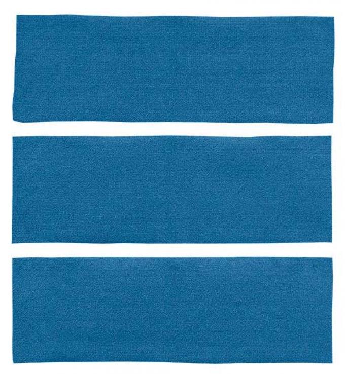 OER 1969-70 Mustang Fastback Nylon Loop 3 Piece Fold Down Carpet Set - Medium Blue A4041A41
