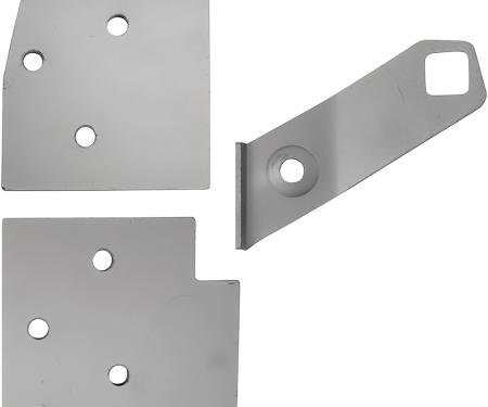 OER 1967-68 Ford Mustang, A Pillar Nut Plate Set, LH, 3 Piece 2067DPL