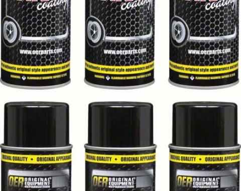 OER Charcoal Gray Metallic "Factory Wheel Coating" Wheel Paint Case of 6- 16 Oz Cans *K89331
