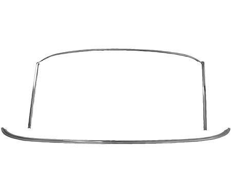 1969-70 Mustang, Windshield Molding Set, Fastback, 5 Piece Set