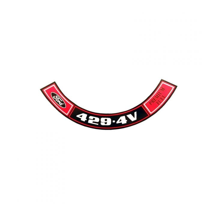 Dennis Carpenter Decal - Air Cleaner - 429-4V CID - 1970-71 Ford Car   DF-451